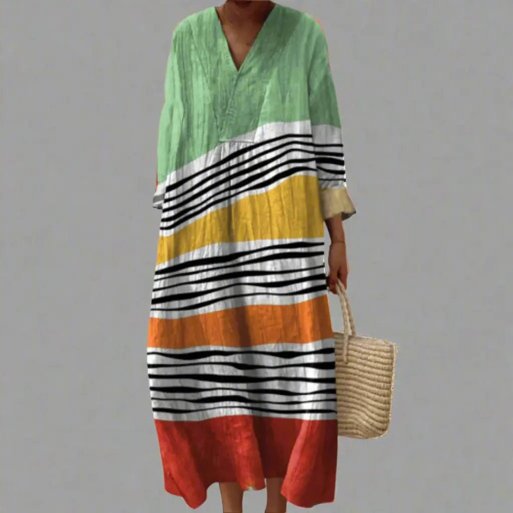 Marina | Coastal Stripes Relaxed Maxi Dress