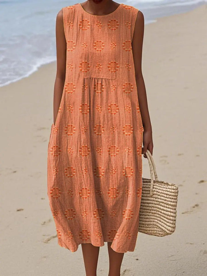 Clara | Sleeveless Embroidered Summer Dress