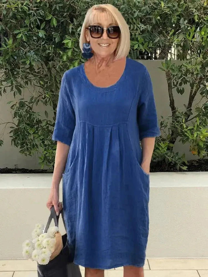Martha | Laid-Back Pleated Pocket Dress