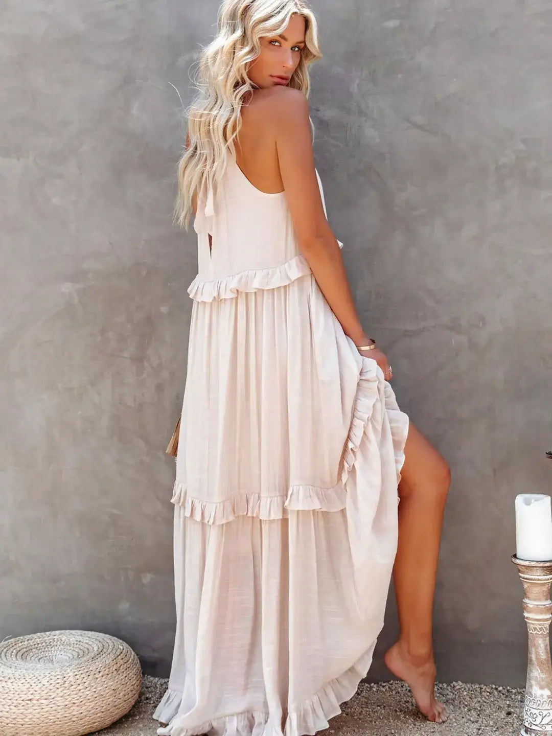 Madelyn | Boho Ruffle Maxi Dress