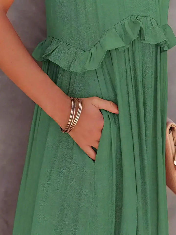 Madelyn | Boho Ruffle Maxi Dress