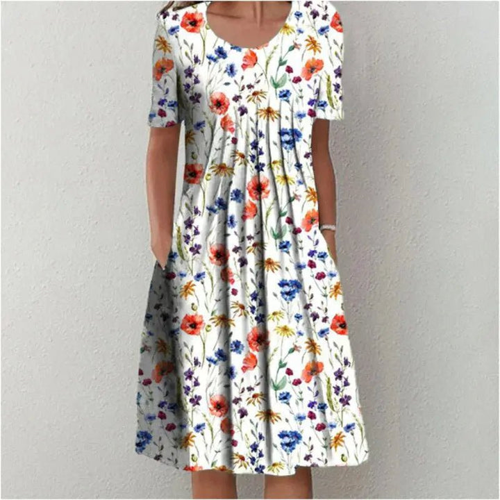 Maisie | Soft Pleated Floral Day Dress