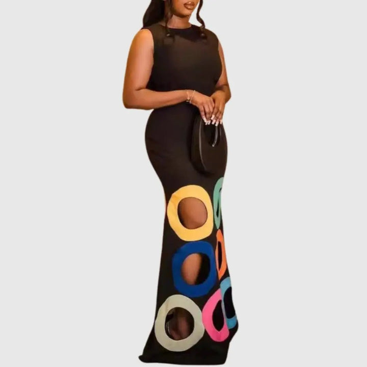 Marissa | Elegant Cut-Out Circle Detail Maxi Dress