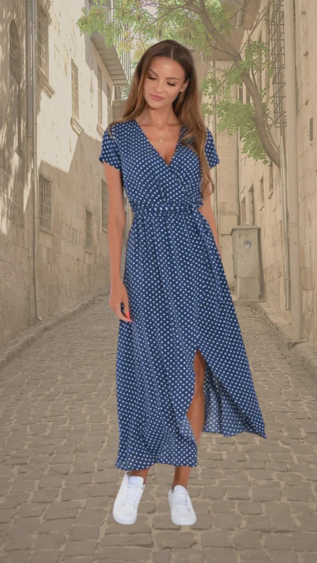 Aubrey | Bold Floral Wrap Maxi Dress
