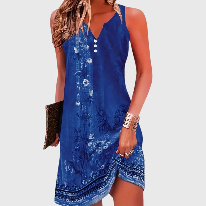 Nova | Abstract City Lights Sleeveless Dress