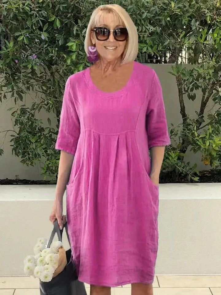 Martha | Laid-Back Pleated Pocket Dress