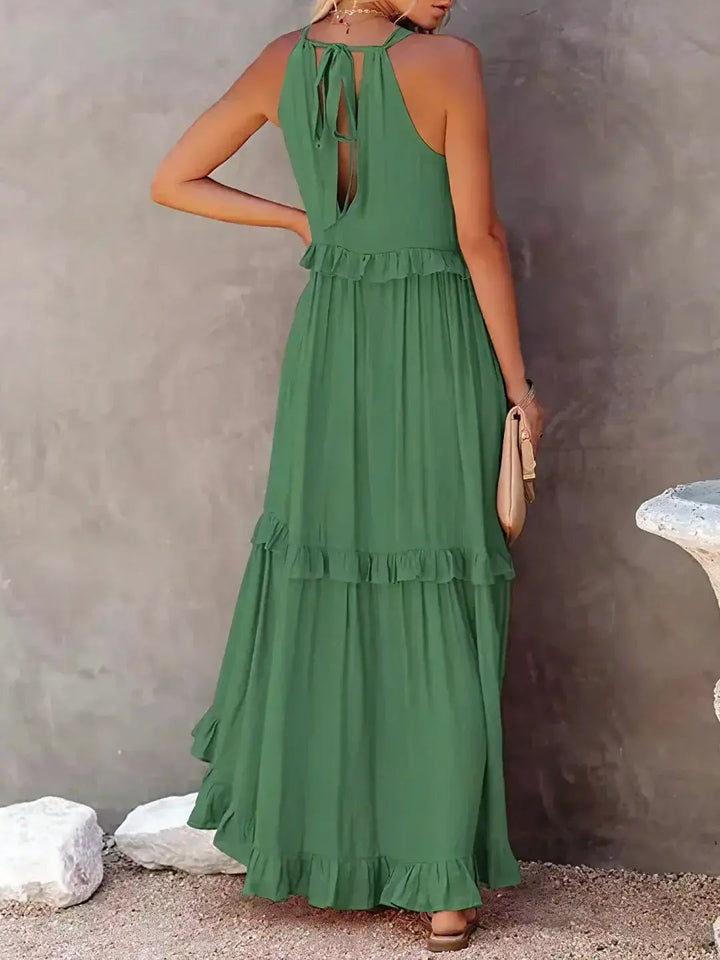 Madelyn | Boho Ruffle Maxi Dress