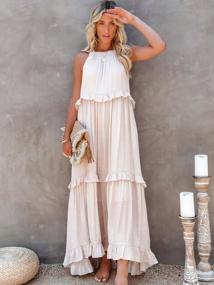 Madelyn | Boho Ruffle Maxi Dress