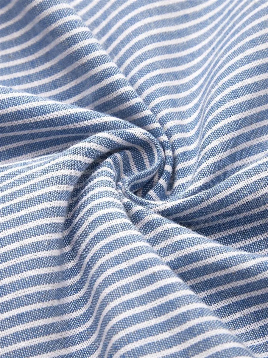 Mae | Coastal Stripe Button Midi Dress