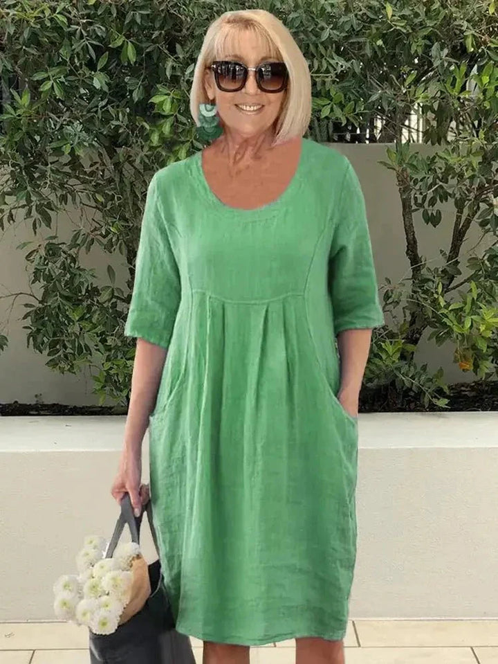 Martha | Laid-Back Pleated Pocket Dress