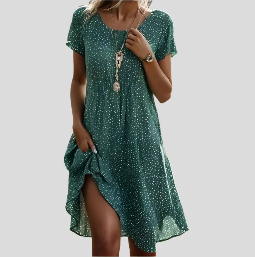 Skye | Vibrant Bloom Split-Hem Dress