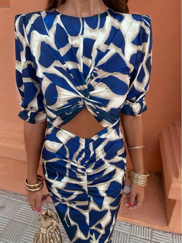 Sienna | Luxe Twist-Front Cutout Midi Dress